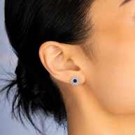 Pendientes Flor Azul