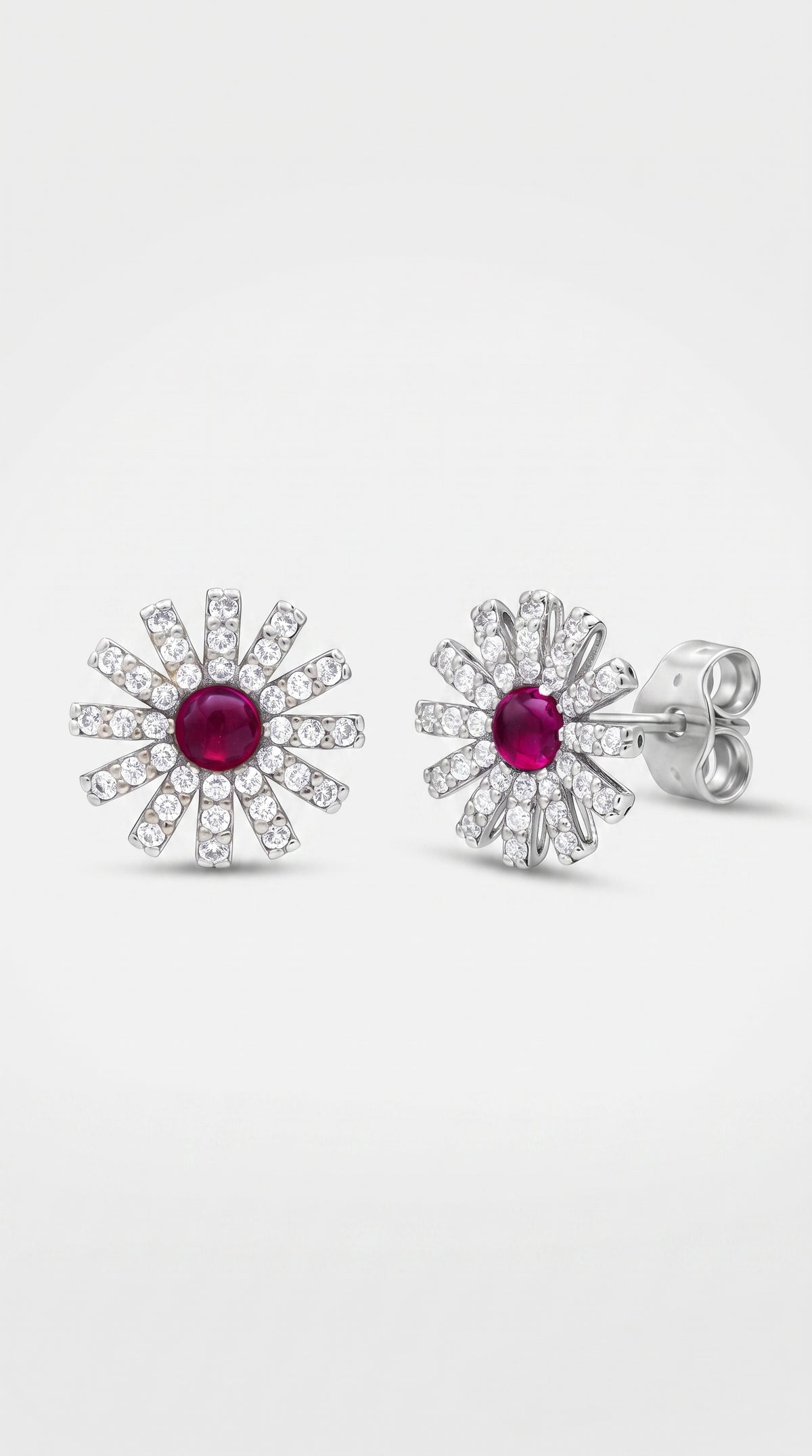 Pendientes Flor Rojo