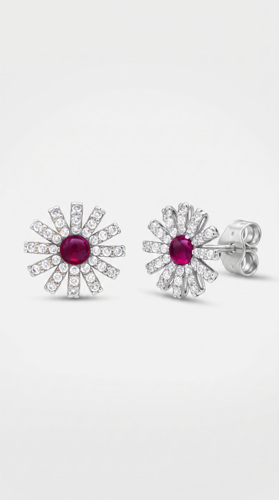 Pendientes Flor Rojo