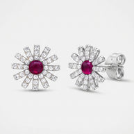 Pendientes Flor Rojo