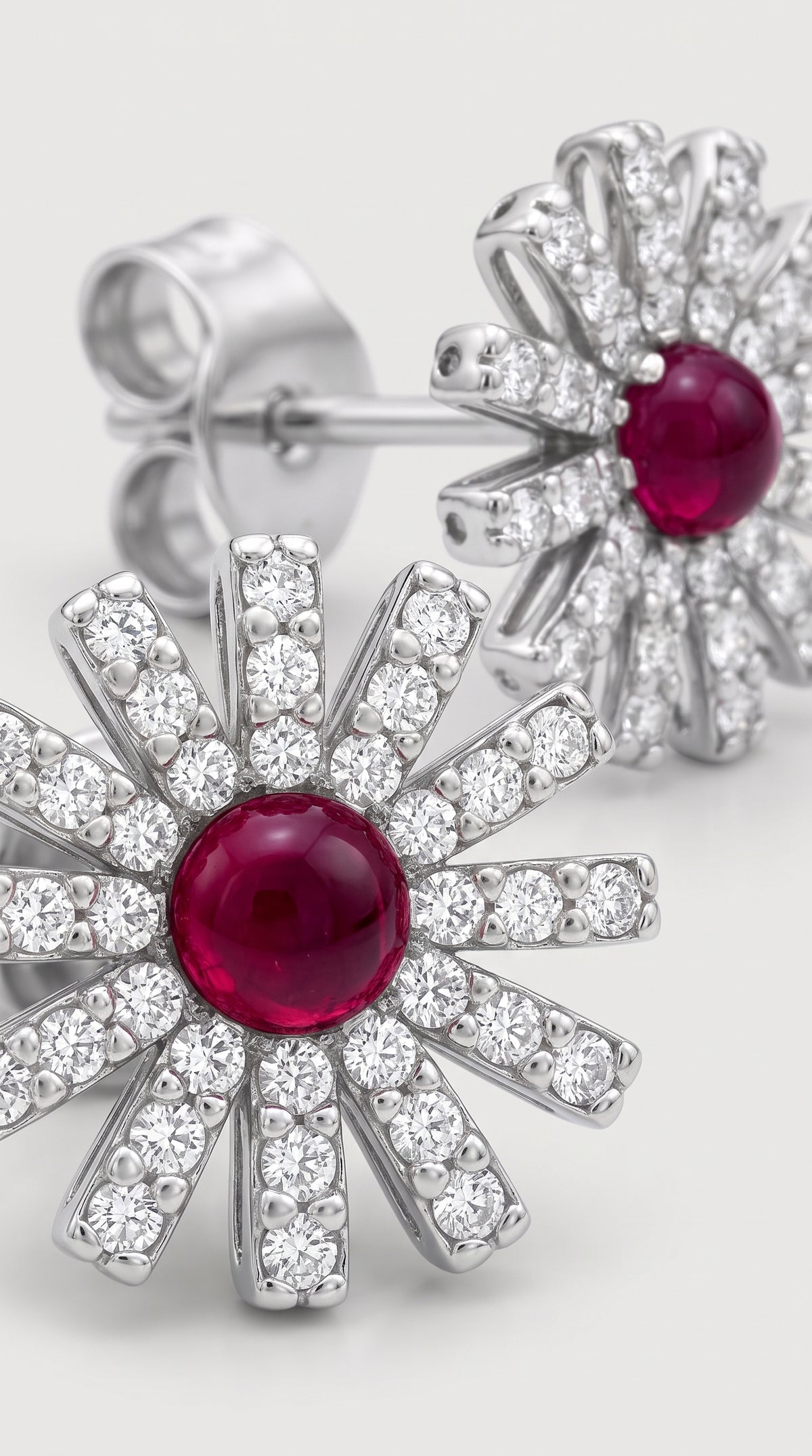 Pendientes Flor Rojo