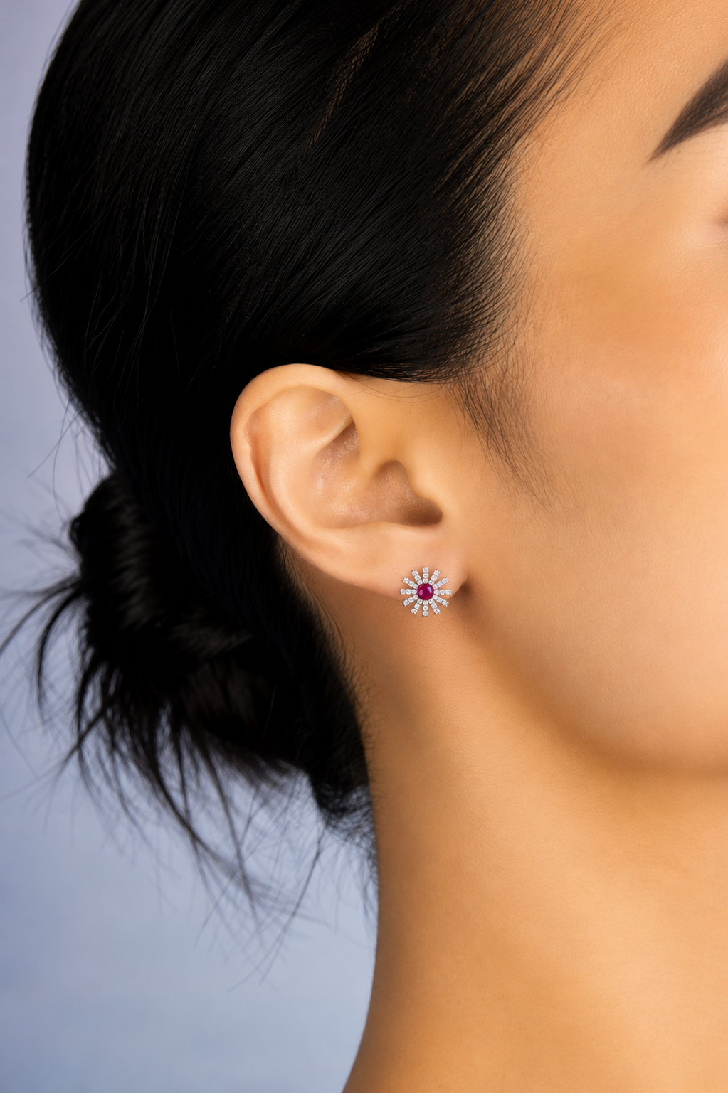 Pendientes Flor Rojo