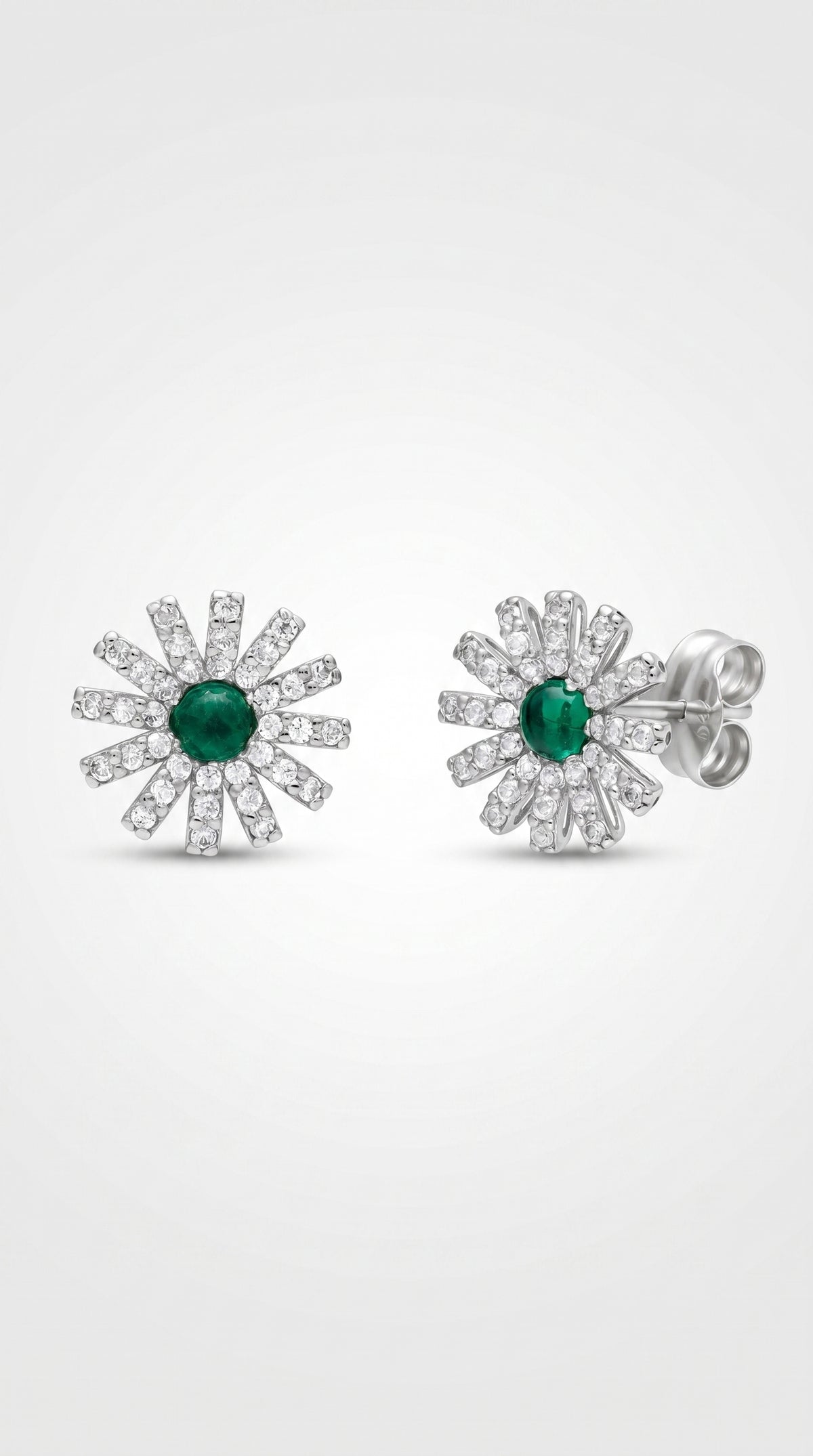 Pendientes Flor Verde