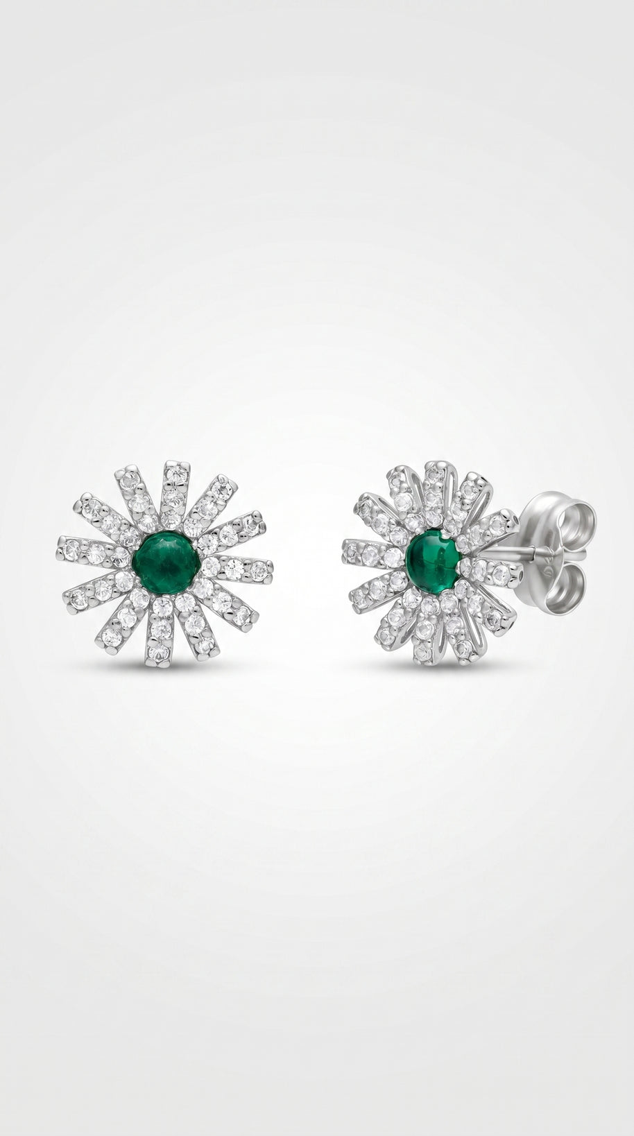 Pendientes Flor Verde