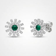 Pendientes Flor Verde