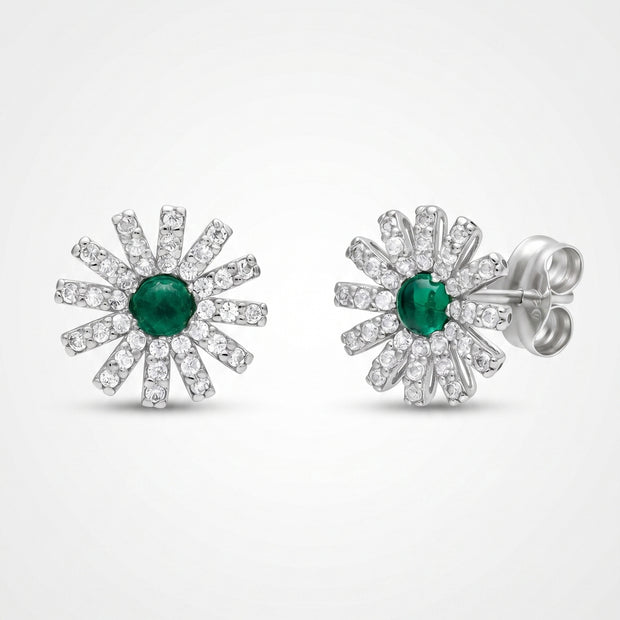 Pendientes Flor Verde