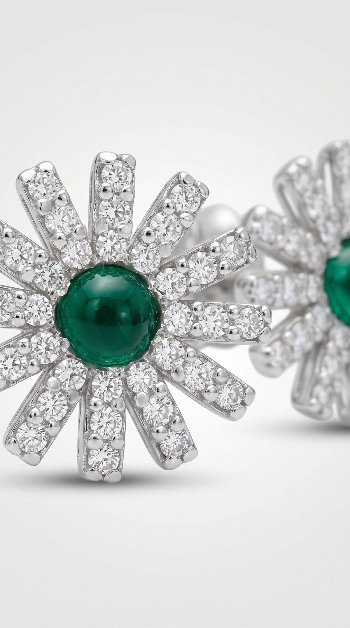 Pendientes Flor Verde