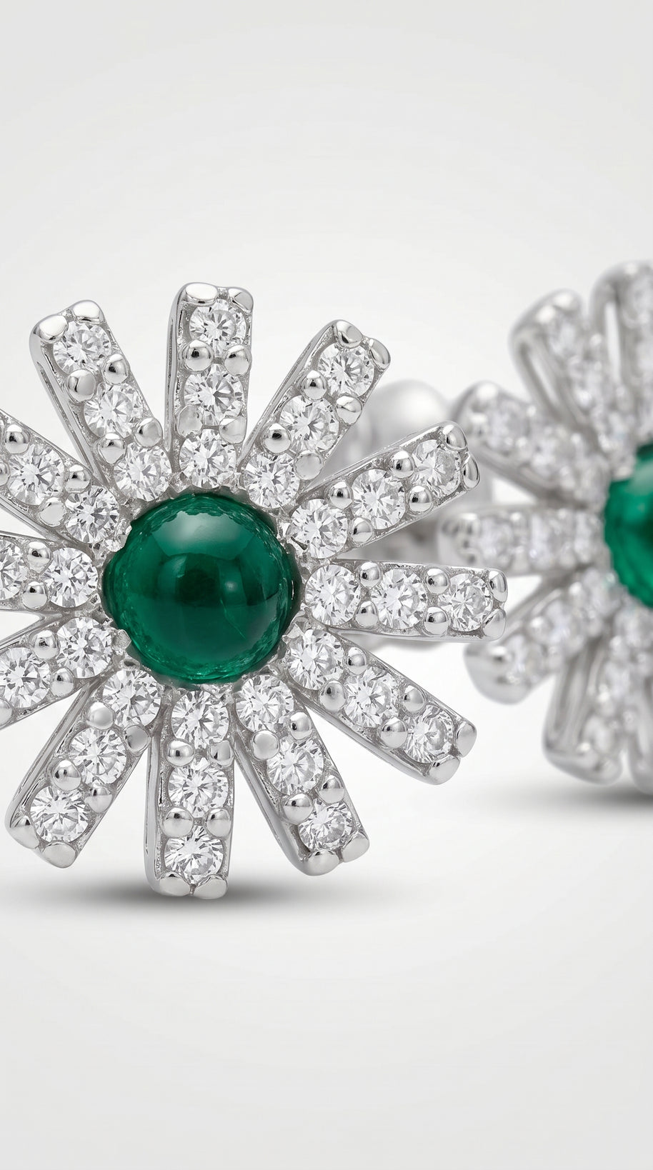 Pendientes Flor Verde