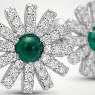 Pendientes Flor Verde