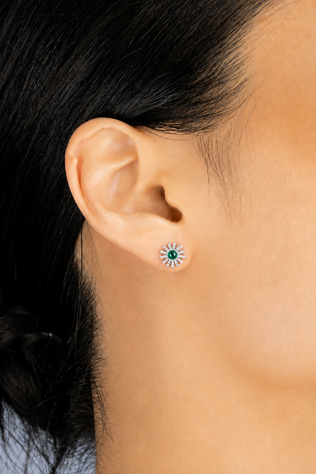 Pendientes Flor Verde