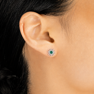 Pendientes Flor Verde