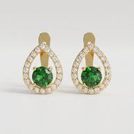 Pendientes Gota Verde de Menorca