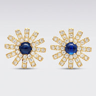 Pendientes Flor Azul del Mediterráneo