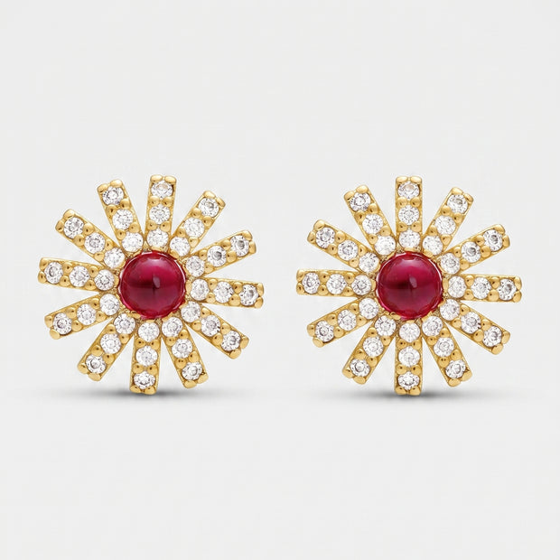 Pendientes Flor Carmesí de Levante