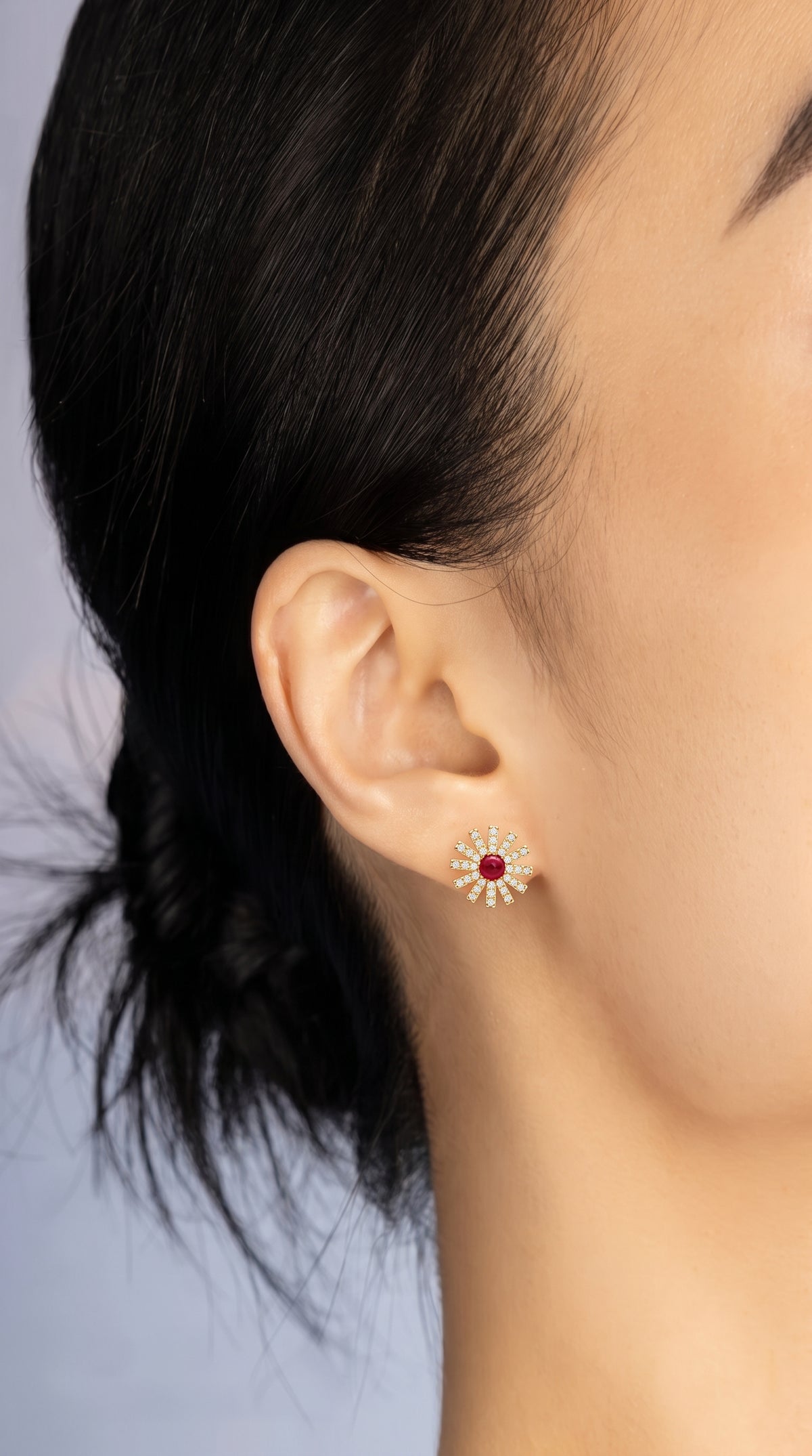 Pendientes Flor Carmesí de Levante