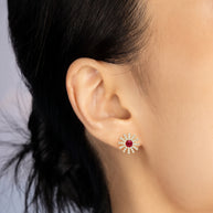 Pendientes Flor Carmesí de Levante