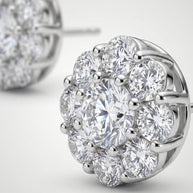 Pendientes Rosetón de Cristal