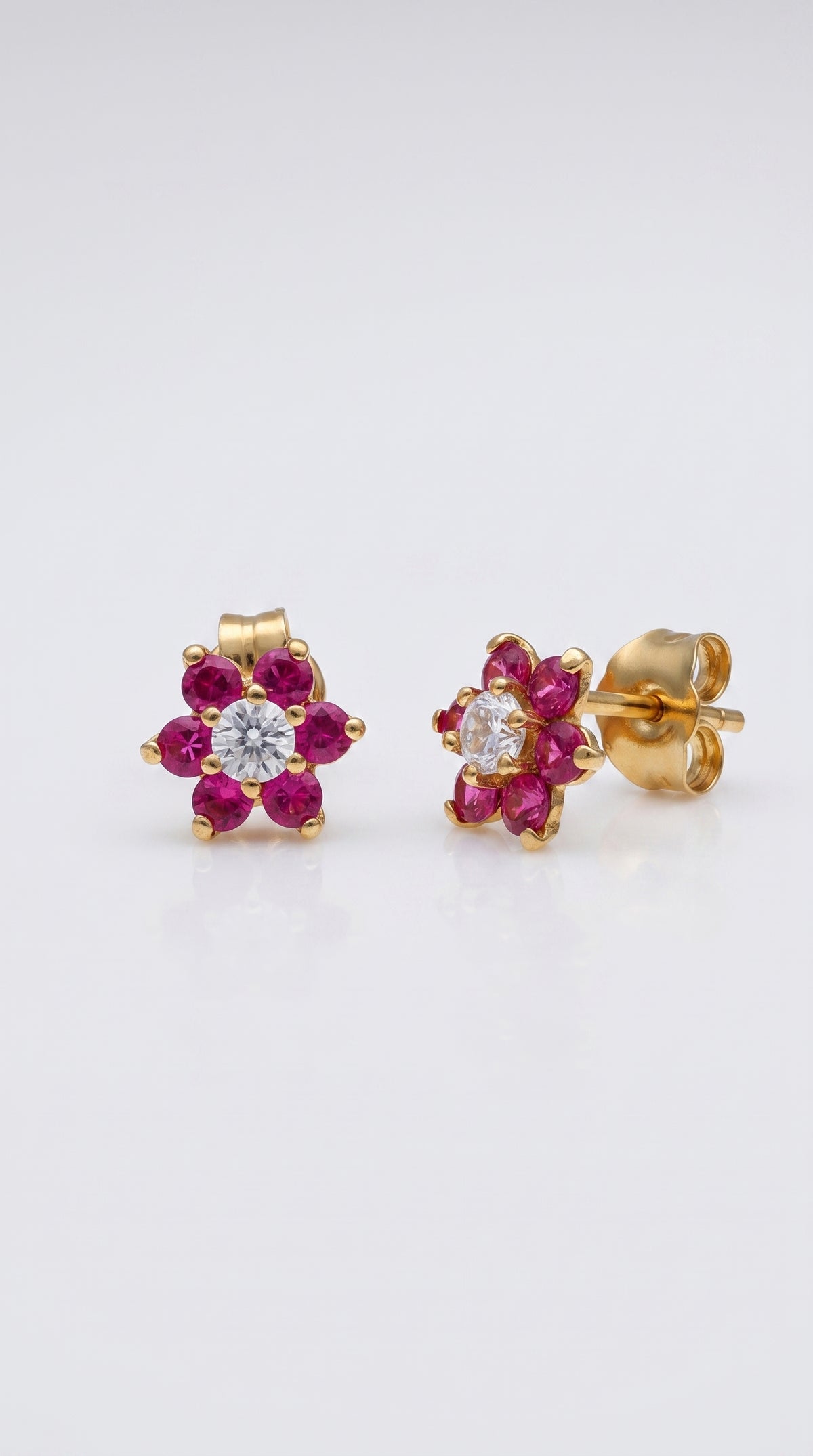 Pendientes Rosetón Carmesí