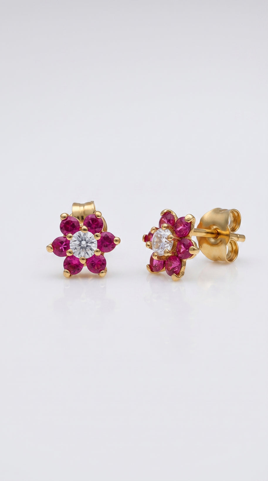 Pendientes Rosetón Carmesí