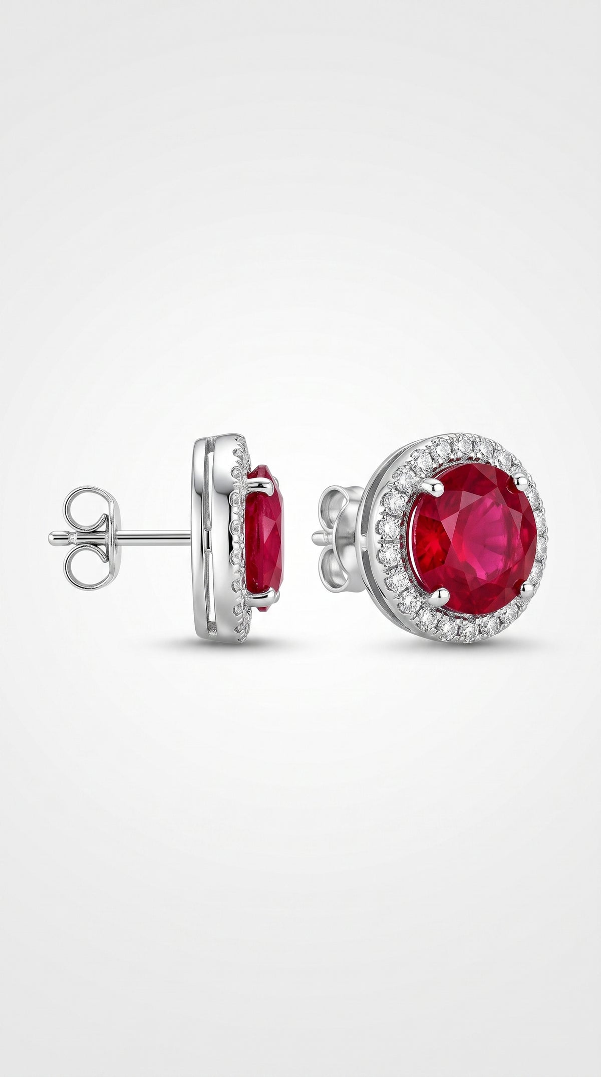 Pendientes Halo Burdeos
