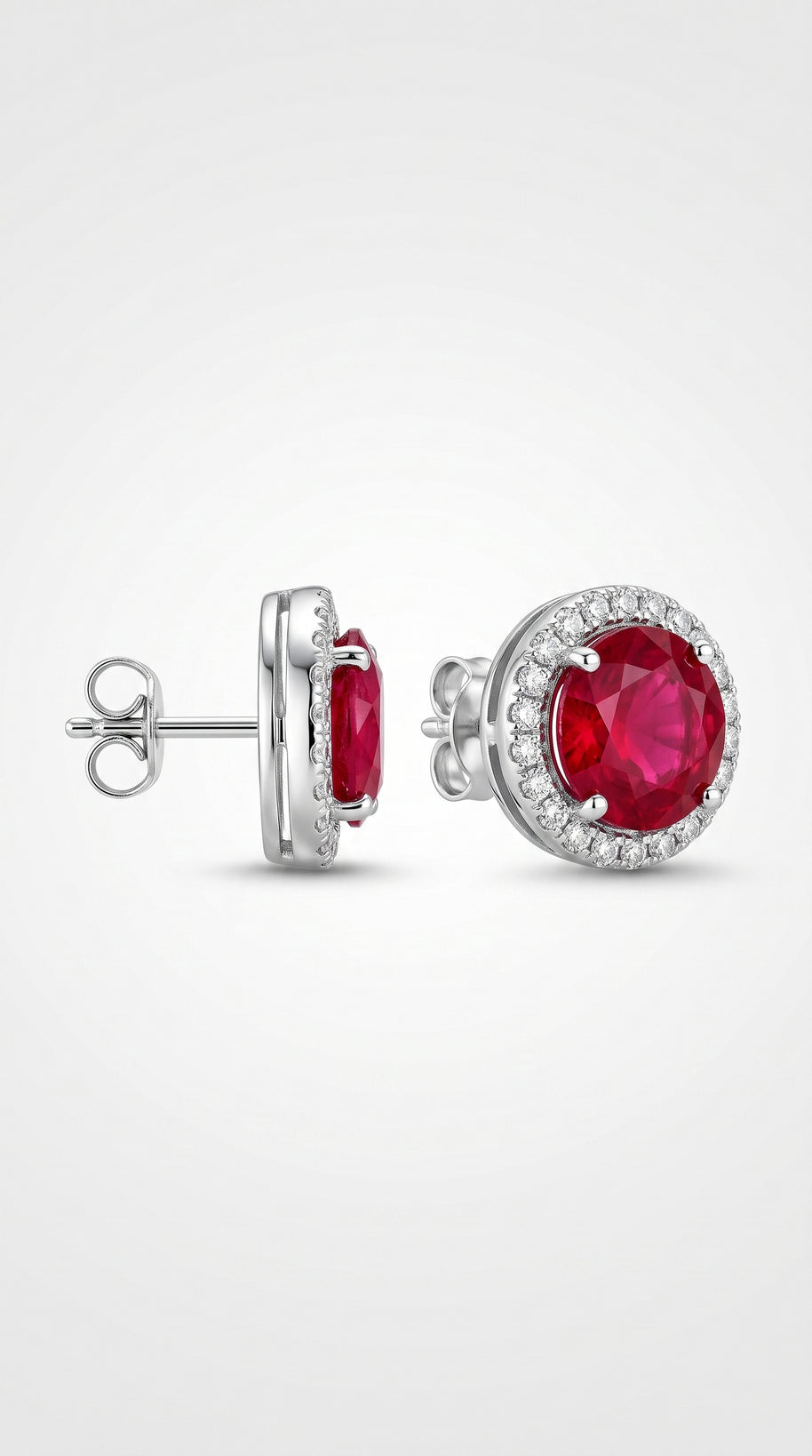 Pendientes Halo Burdeos