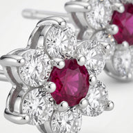 Pendientes Rosetón Coral