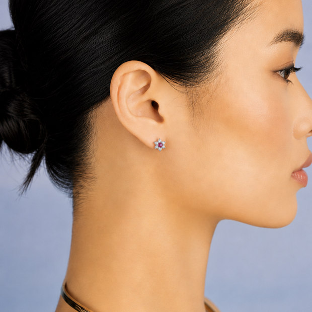Pendientes Rosetón Coral