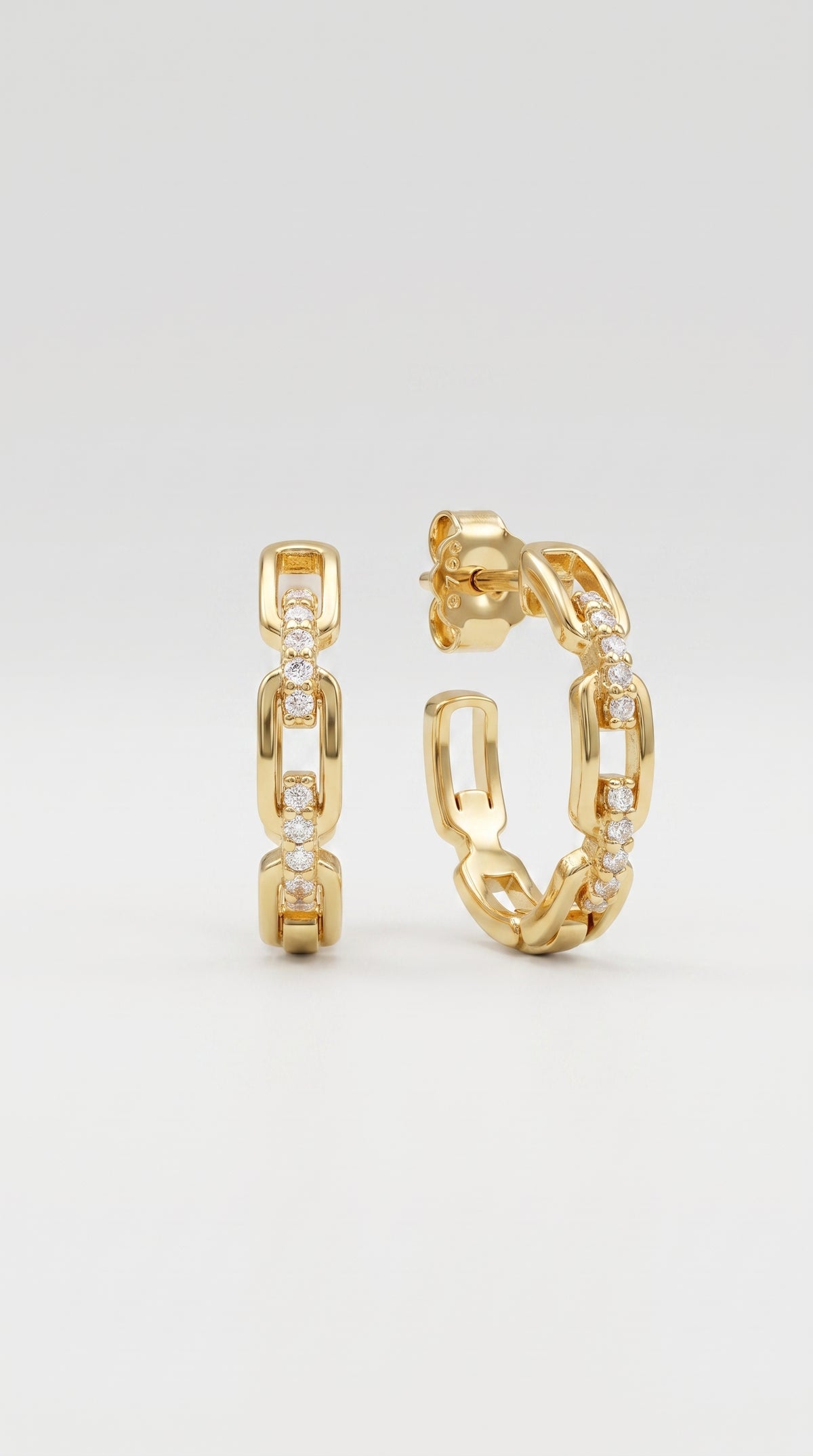 Aros Eslabón Dorado - Plata Chap. ORO