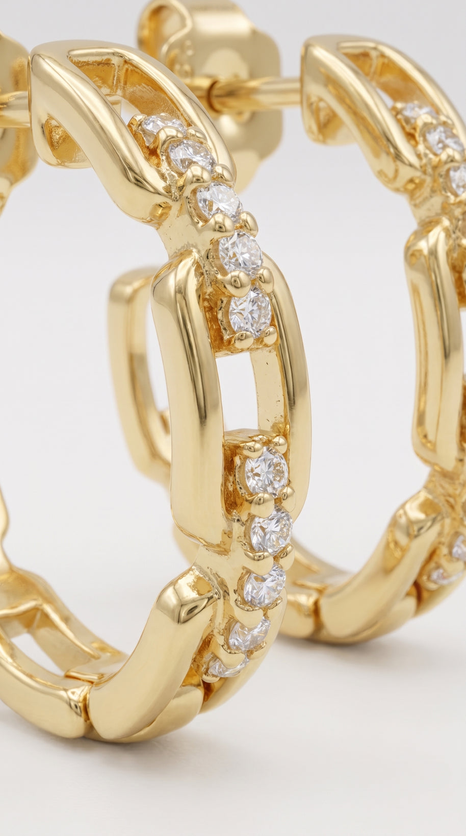 Aros Eslabón Dorado - Plata Chap. ORO