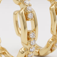 Aros Eslabón Dorado - Plata Chap. ORO
