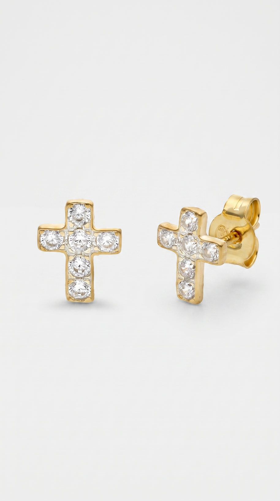 Pendientes Cruz de Luz - Plata Chap. ORO
