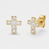Pendientes Cruz de Luz - Plata Chap. ORO