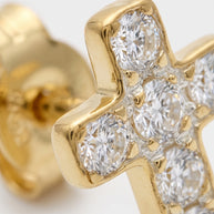 Pendientes Cruz de Luz - Plata Chap. ORO