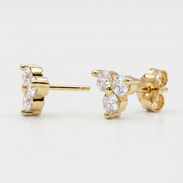 Pendientes Trébol de Luz - Plata Chap. ORO