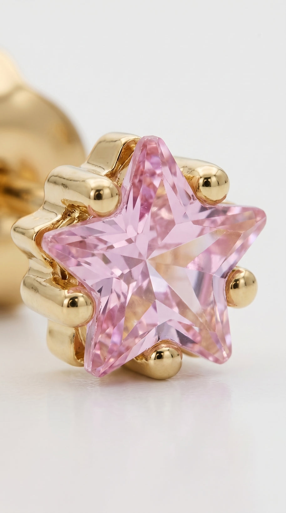 Pendientes Estrella Rosé - Plata Chap. ORO