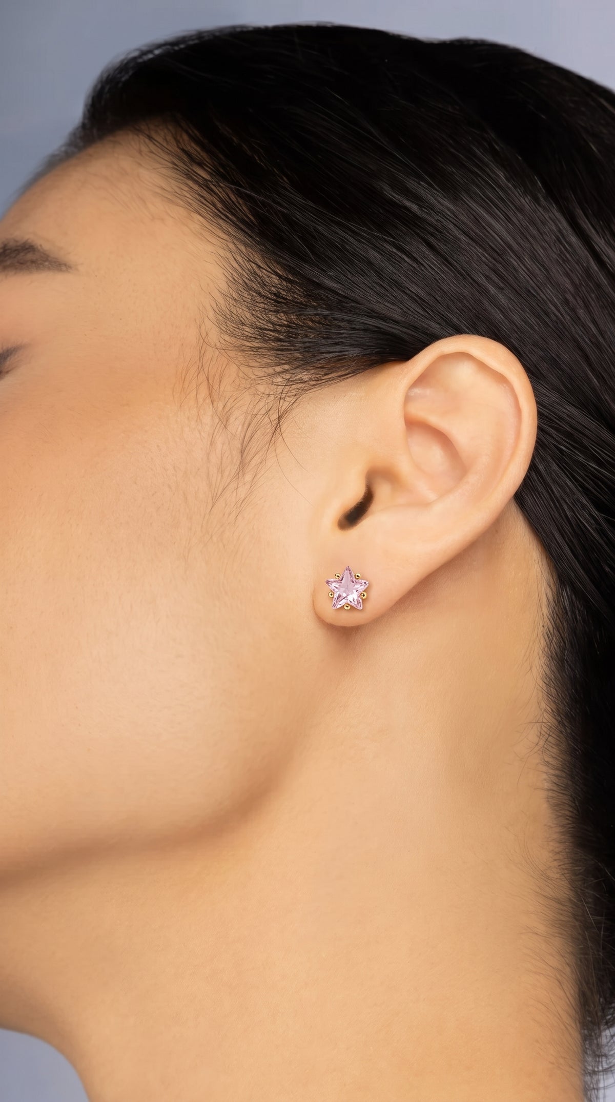 Pendientes Estrella Rosé - Plata Chap. ORO