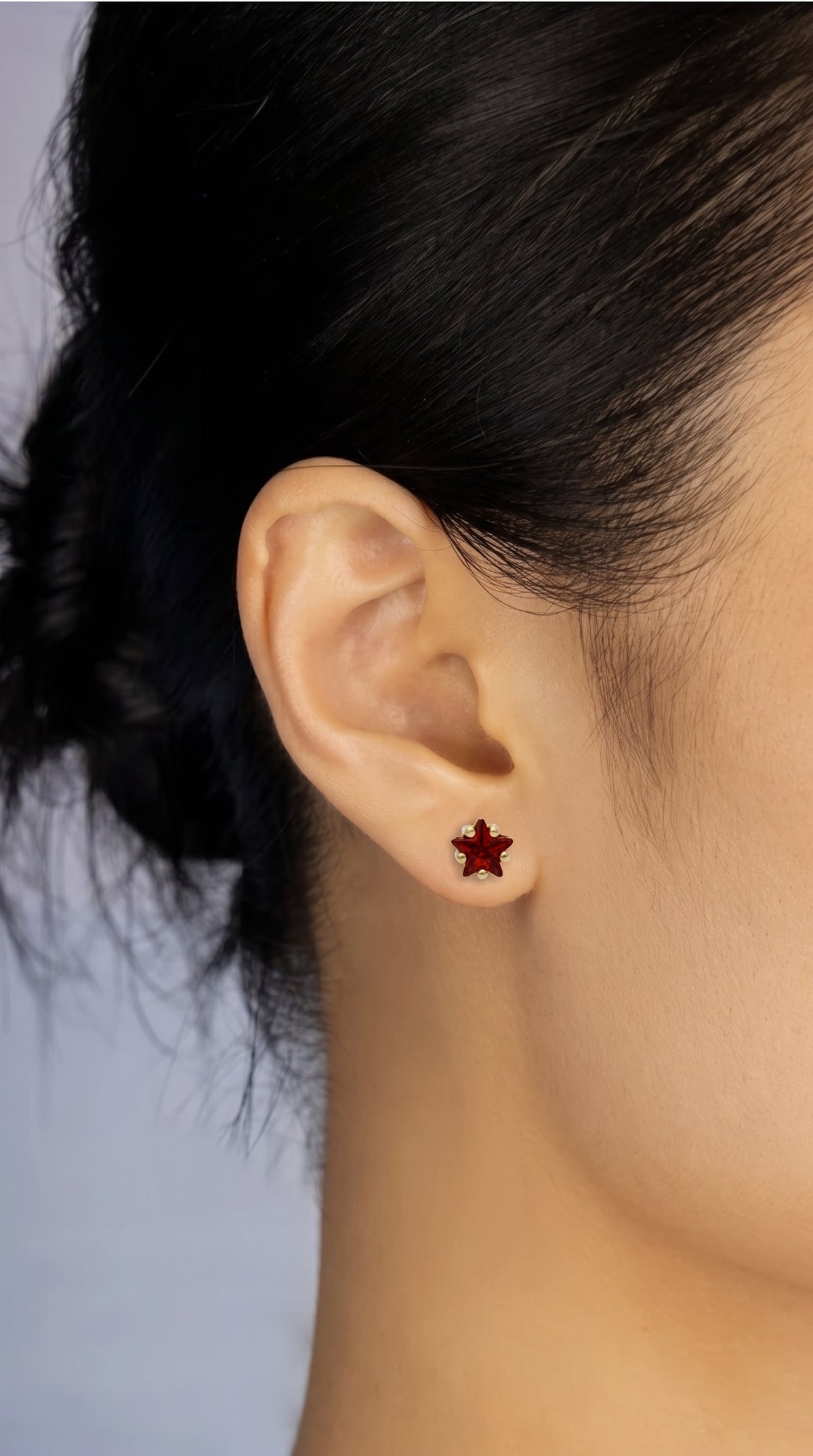 Pendientes Estrella Rubí