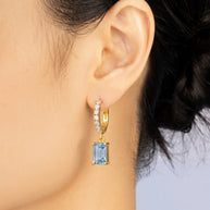 Pendientes Aguamarina Mediterránea