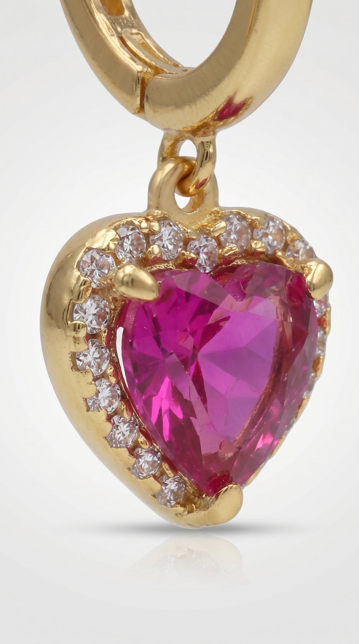 Pendientes Corazón de Buganvilla