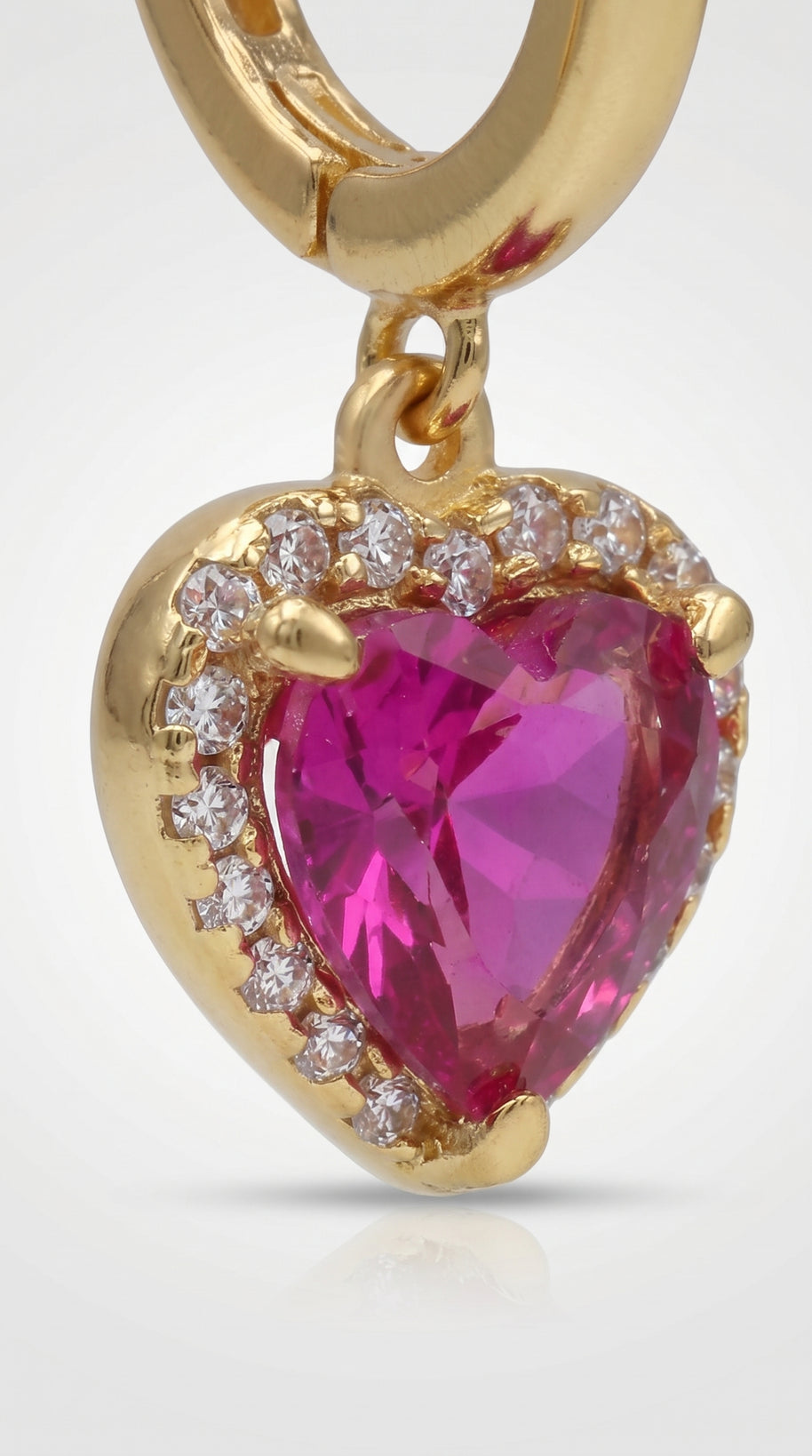 Pendientes Corazón de Buganvilla