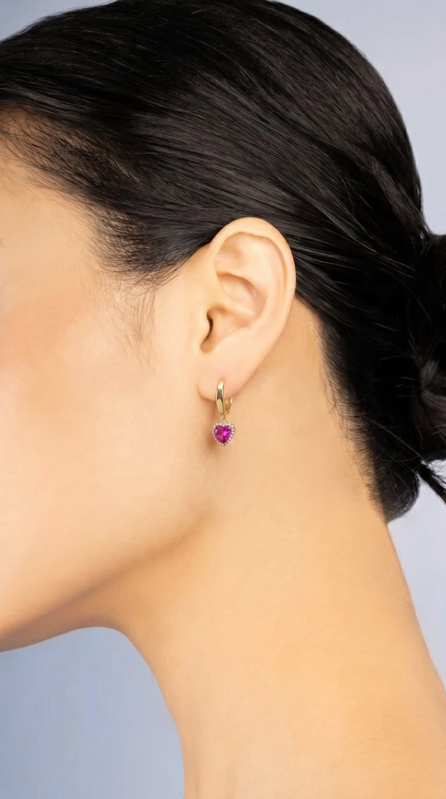 Pendientes Corazón de Buganvilla