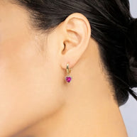 Pendientes Corazón de Buganvilla