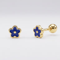 Pendientes Flor Gaudí Azul