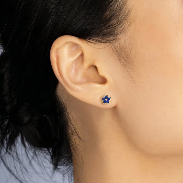 Pendientes Flor Gaudí Azul