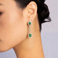 Pendientes Esmeralda de Alborán