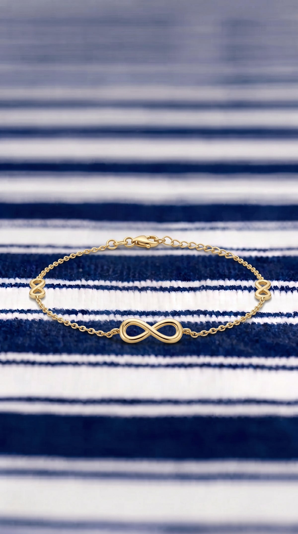 Pulsera Infinito Mediterráneo - Plata Chap. ORO