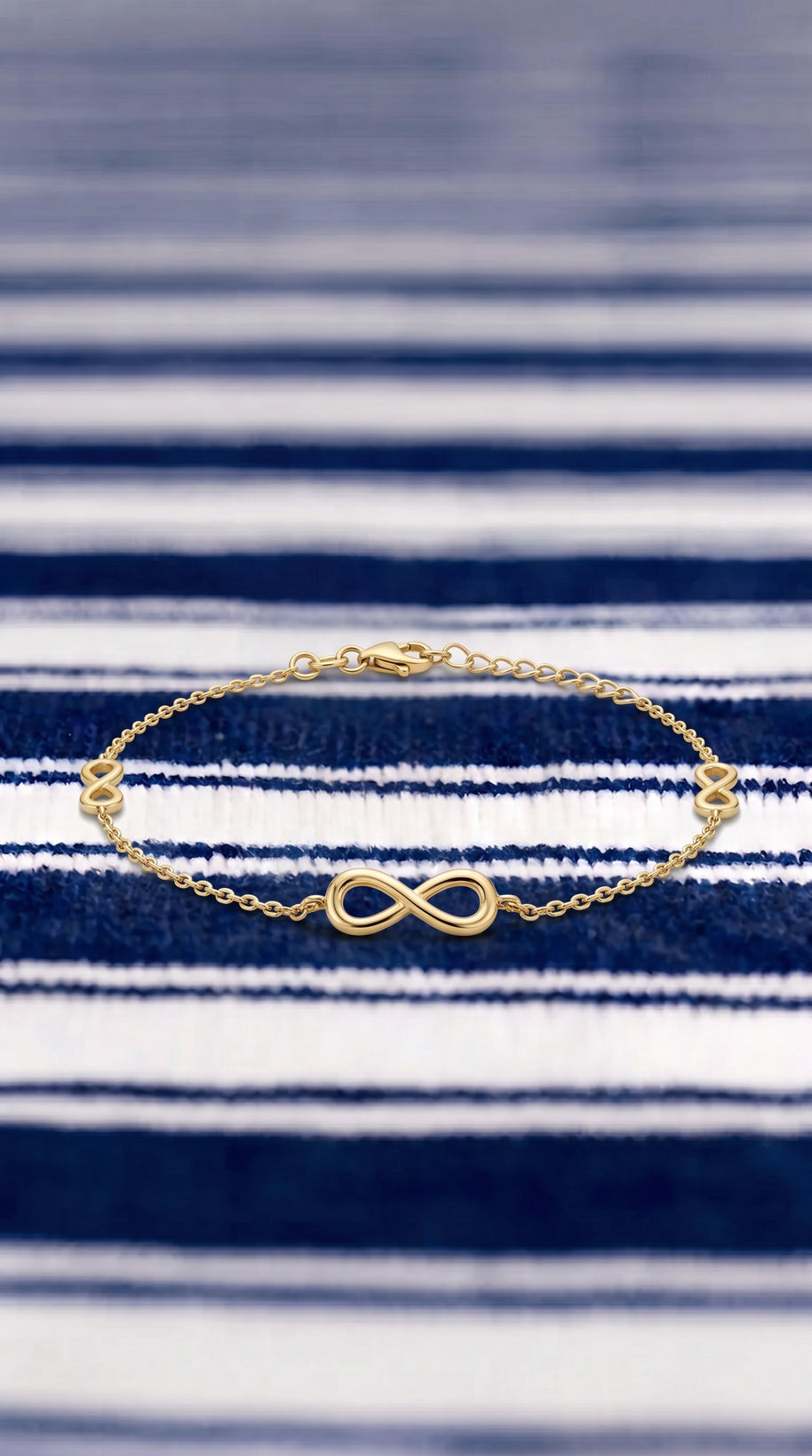Pulsera Infinito Mediterráneo - Plata Chap. ORO