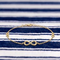 Pulsera Infinito Mediterráneo - Plata Chap. ORO