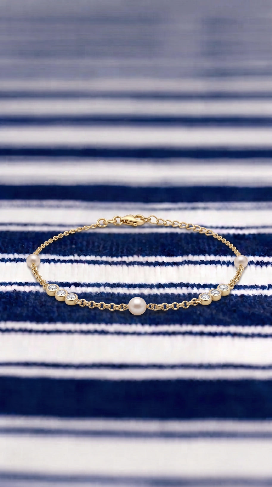 Pulsera Perlas de Luz - Plata Chap. ORO