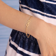 Pulsera Infinito Mediterráneo - Plata Chap. ORO